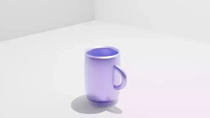 Purple Ceramic Mug with Handle