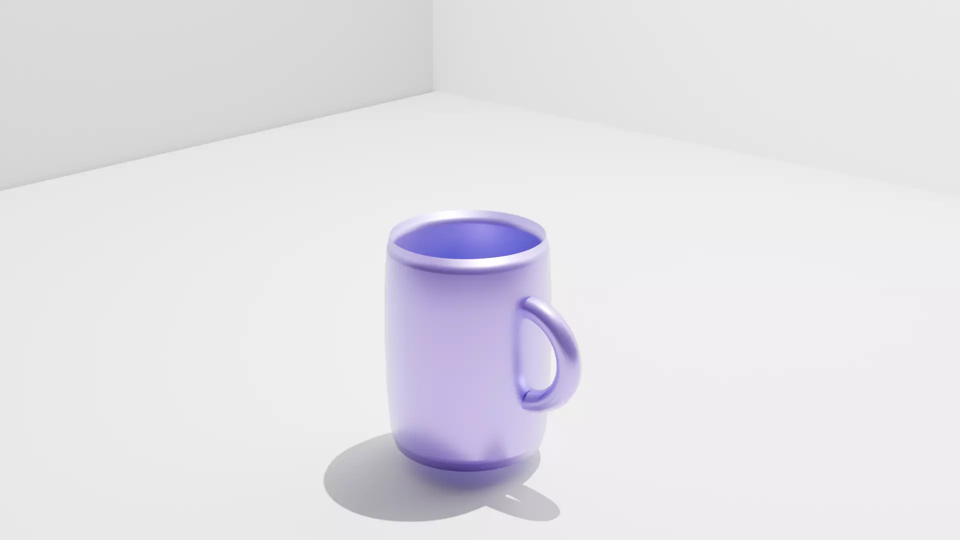 Purple Ceramic Mug with Handle Free 3D model