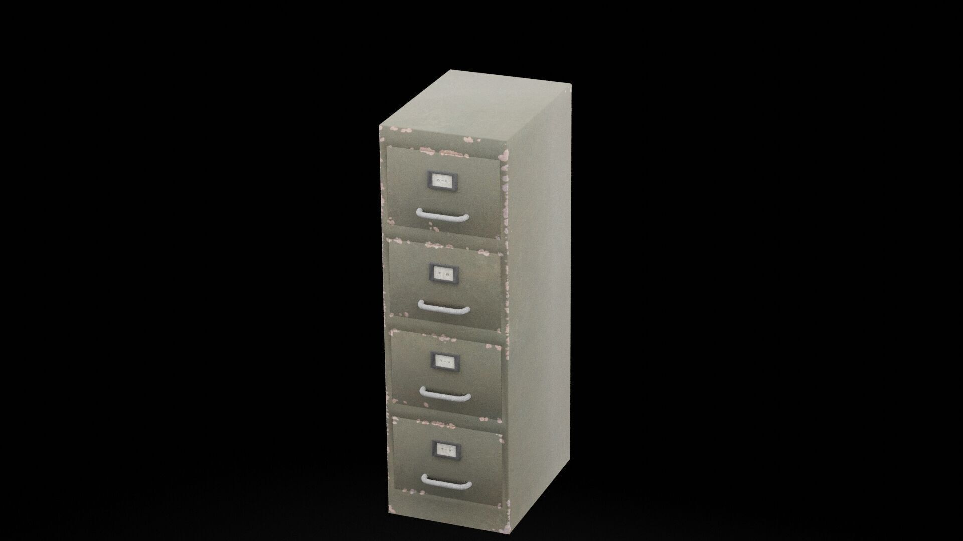 File Cabinet Low-poly 3D model_4
