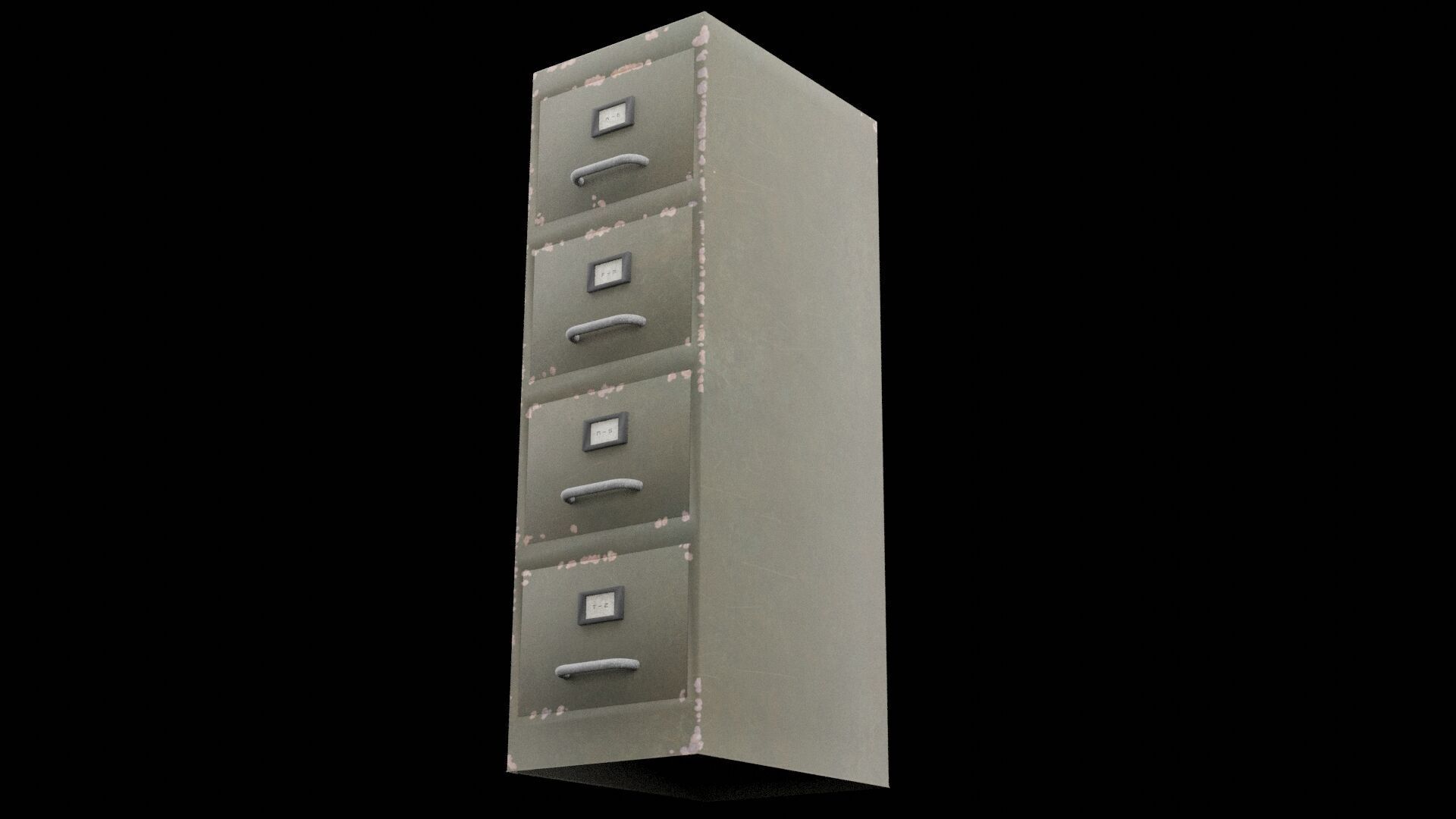 File Cabinet Low-poly 3D model_6