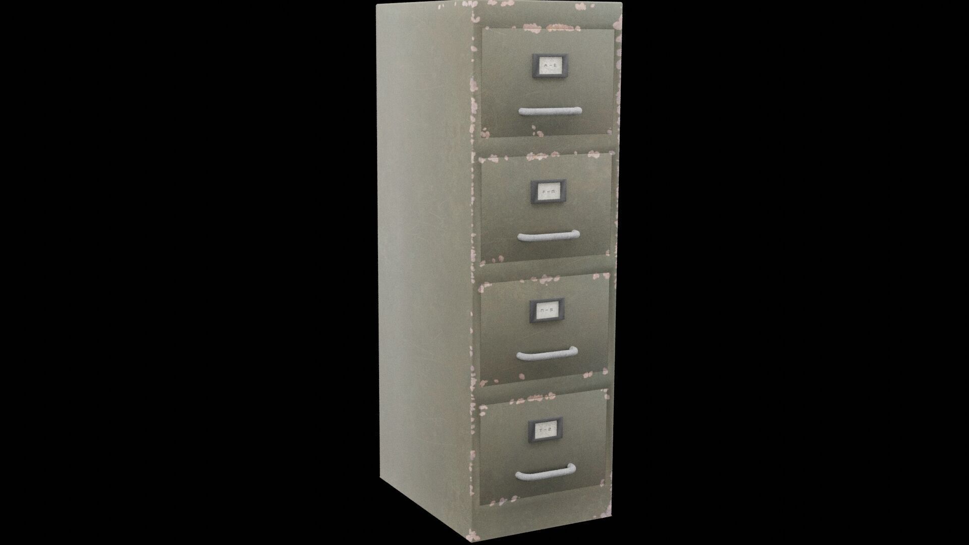 File Cabinet Low-poly 3D model_5