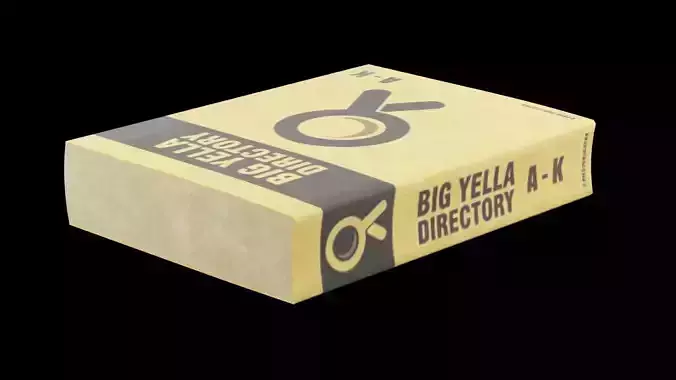 Yellow Directory Low-poly 3D model
