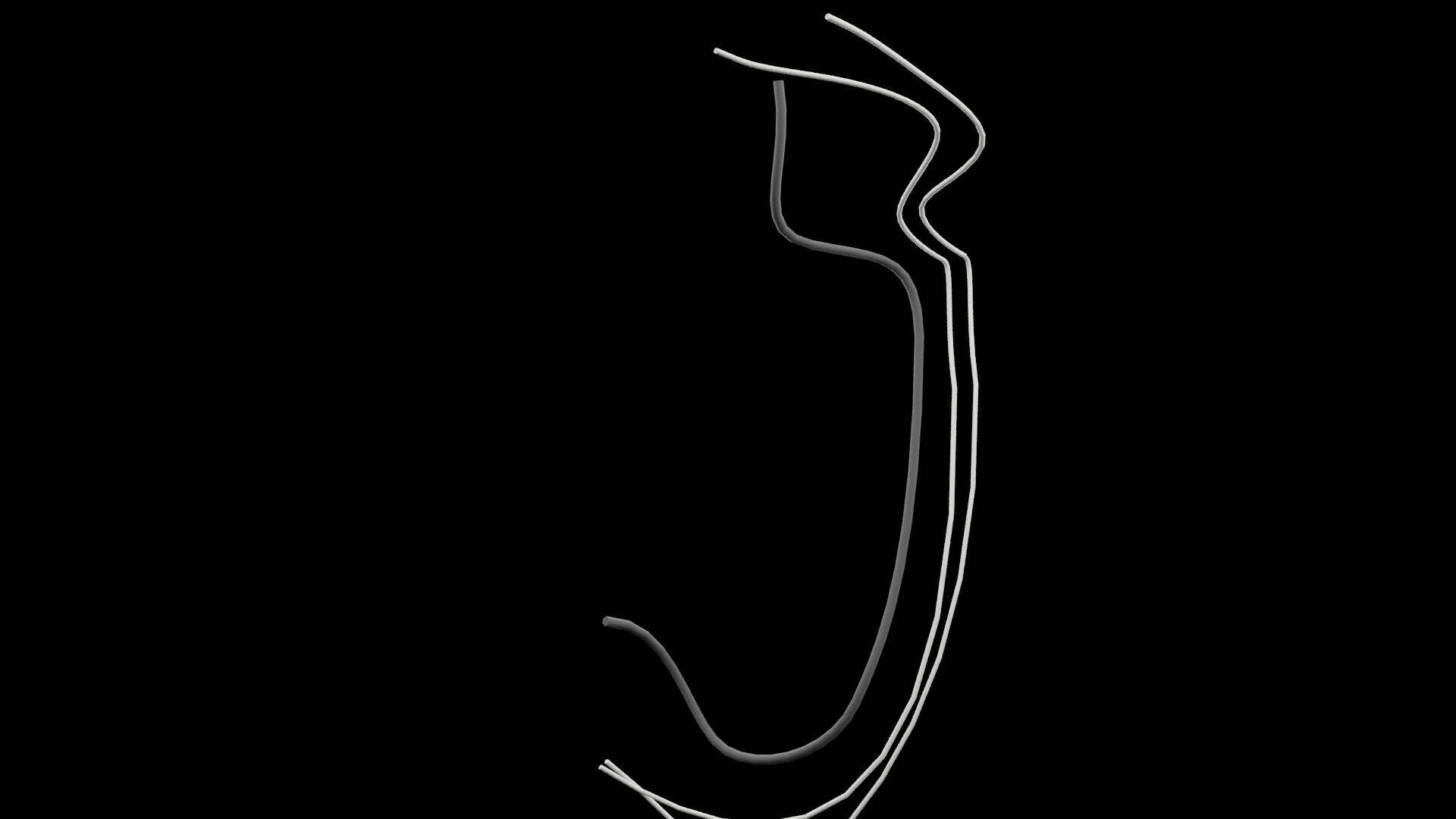 Computer Wires Low-poly 3D model_6