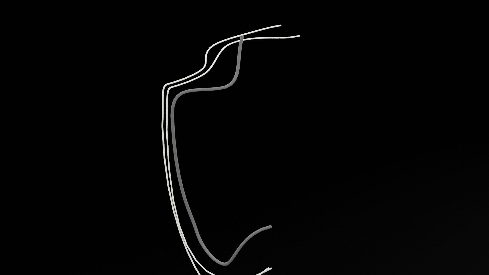 Computer Wires Low-poly 3D model_3