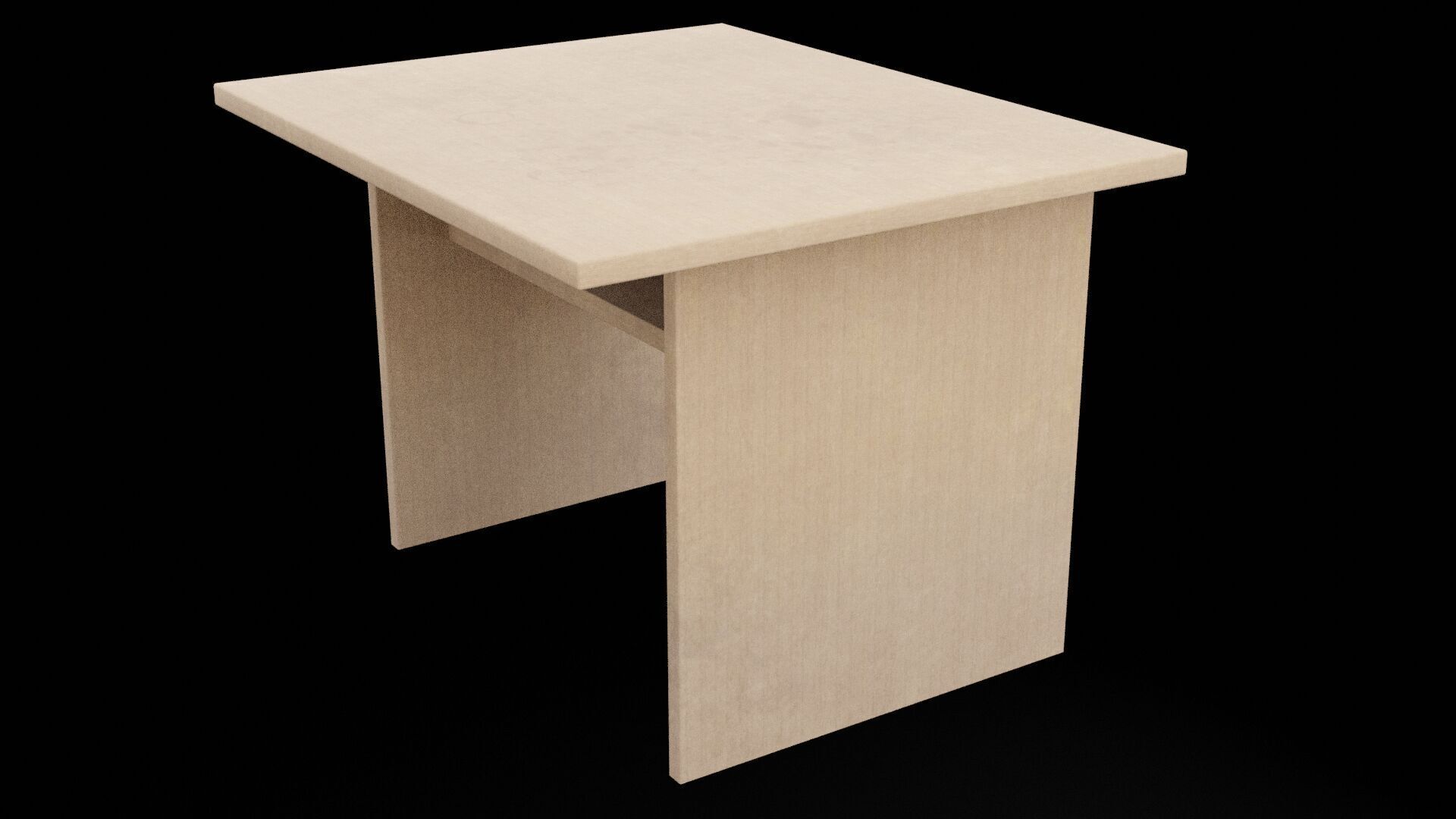 Base Computer Table Low-poly 3D model_7