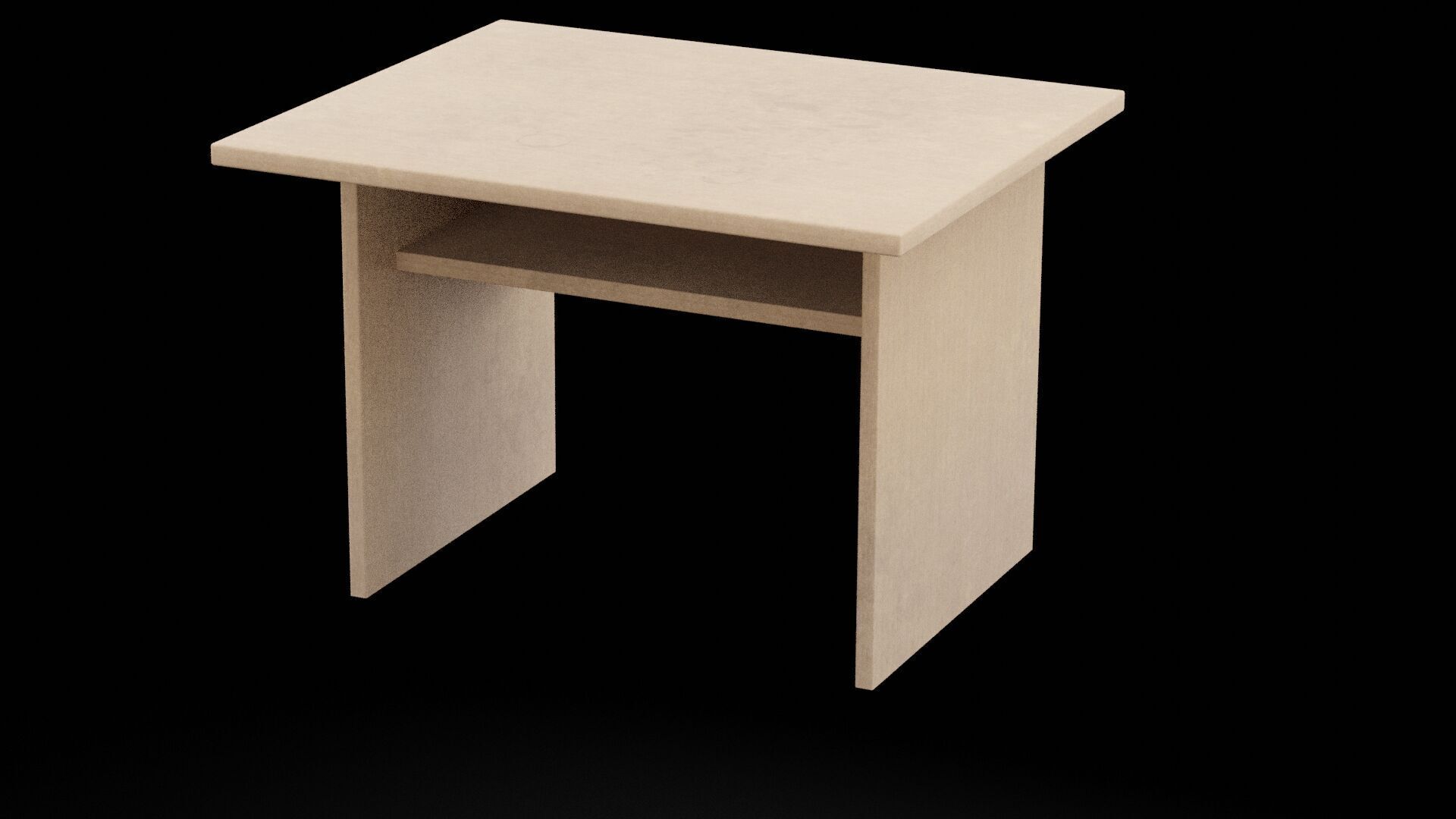 Base Computer Table Low-poly 3D model_2