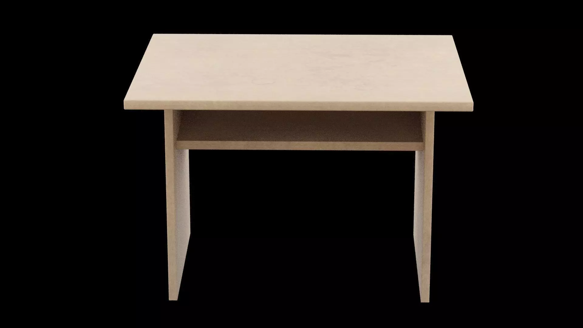 Base Computer Table Low-poly 3D model_0