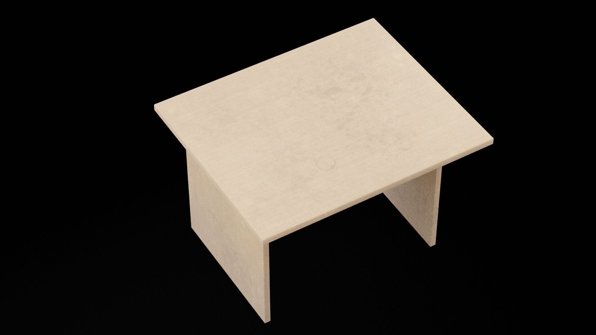 Base Computer Table Low-poly 3D model_1