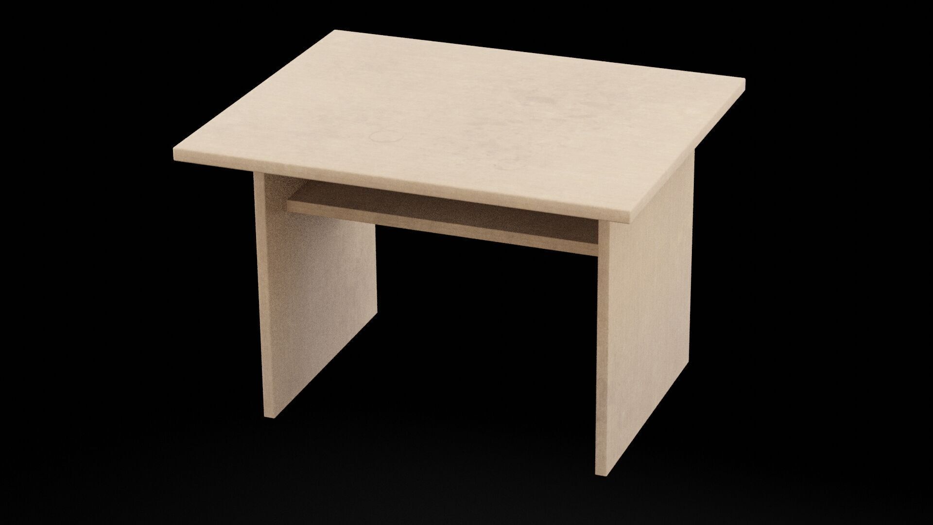 Base Computer Table Low-poly 3D model_4