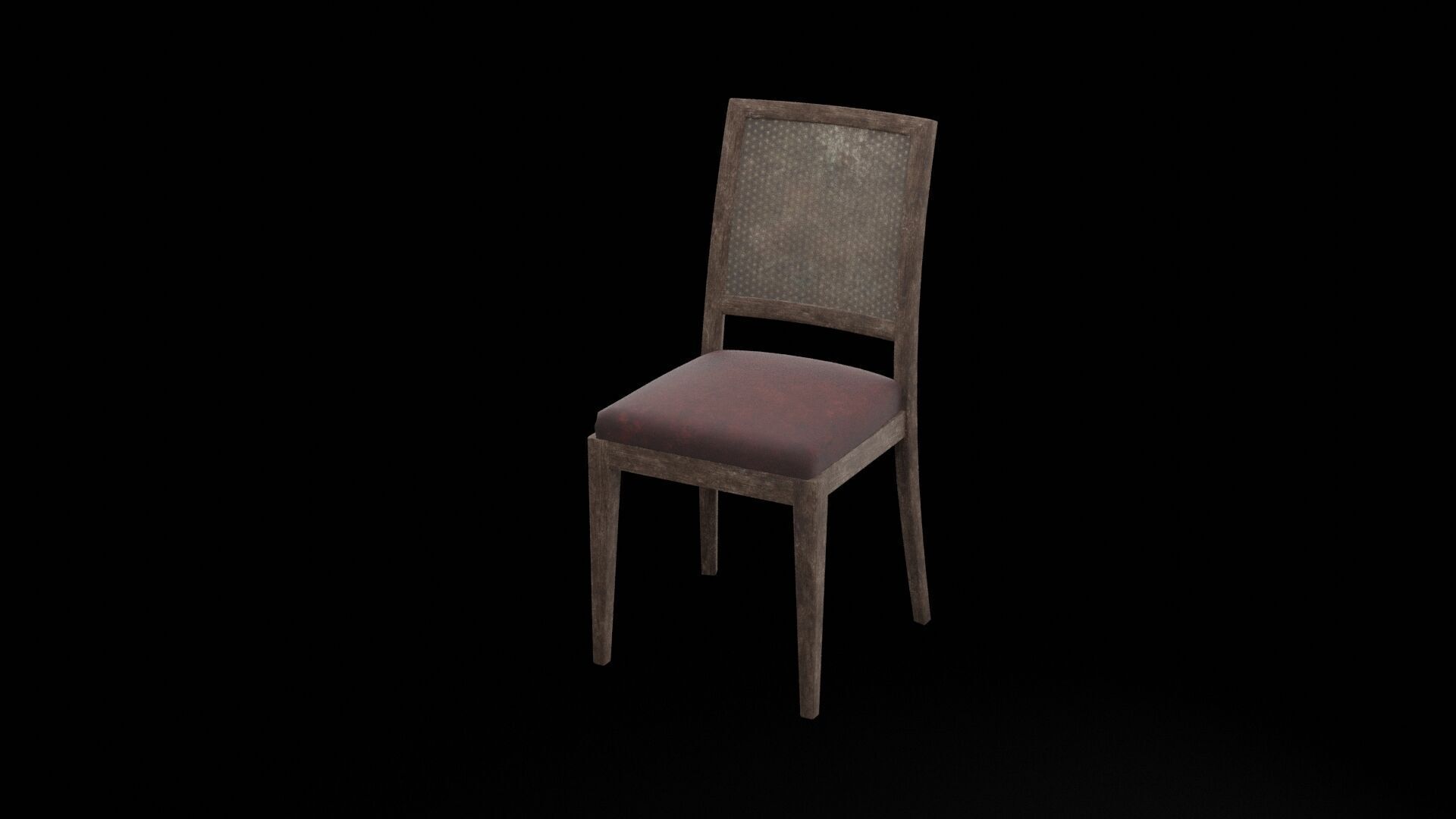 Dinner Chair Low-poly 3D model_7
