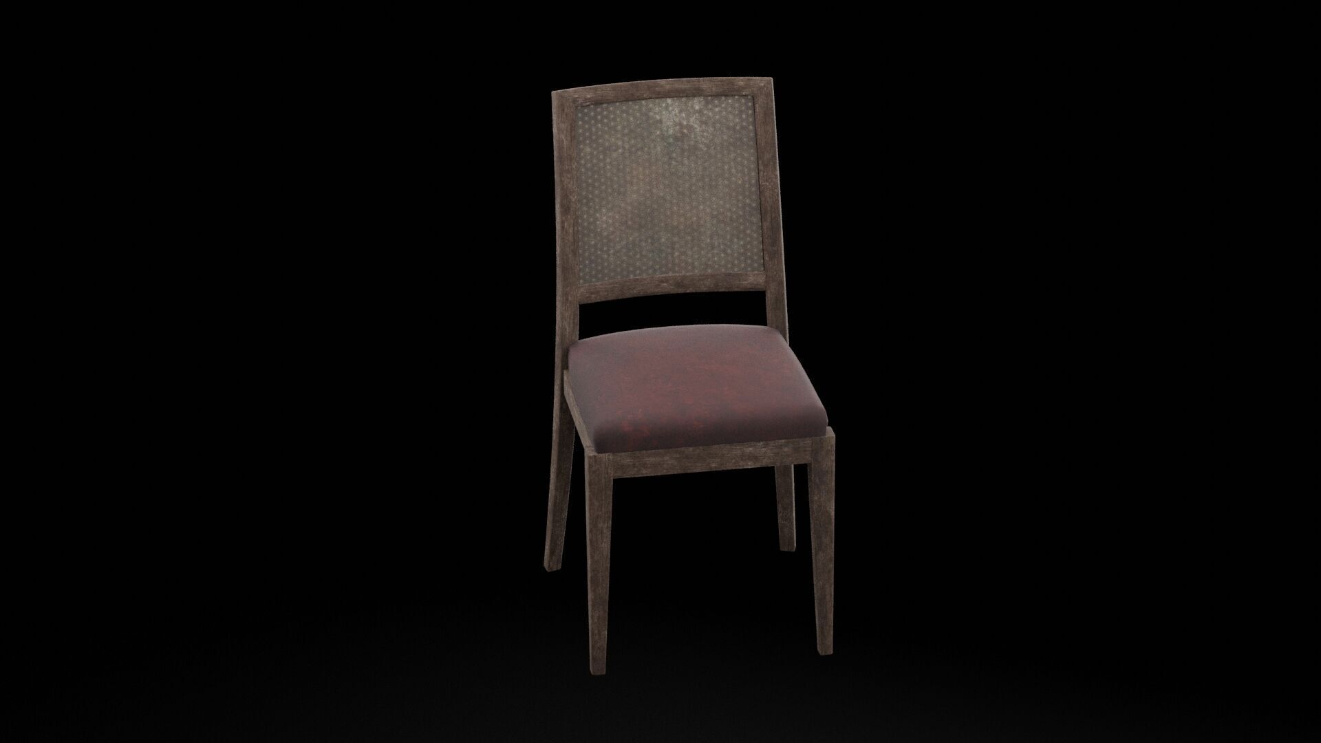Dinner Chair Low-poly 3D model_4