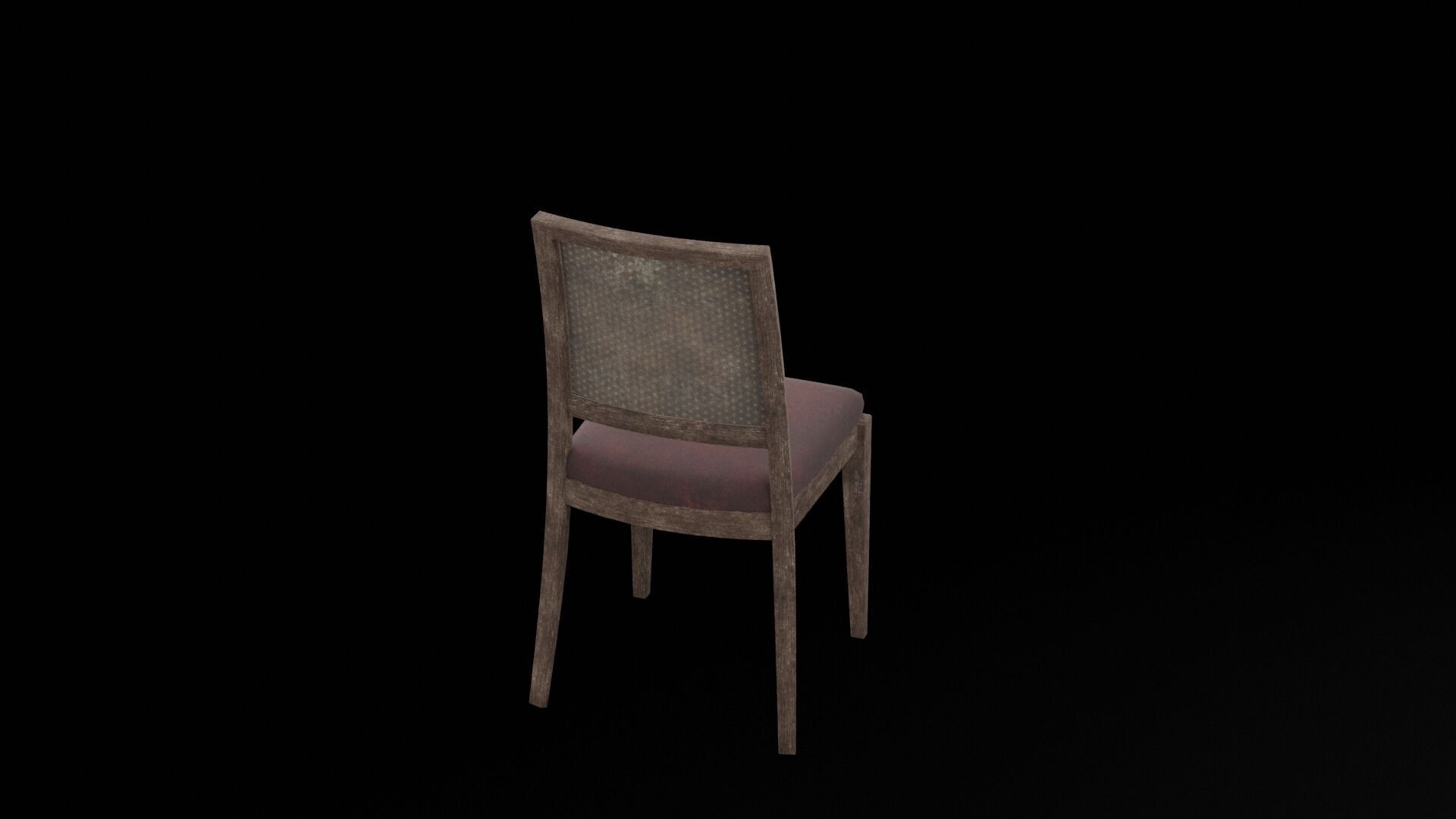 Dinner Chair Low-poly 3D model_3