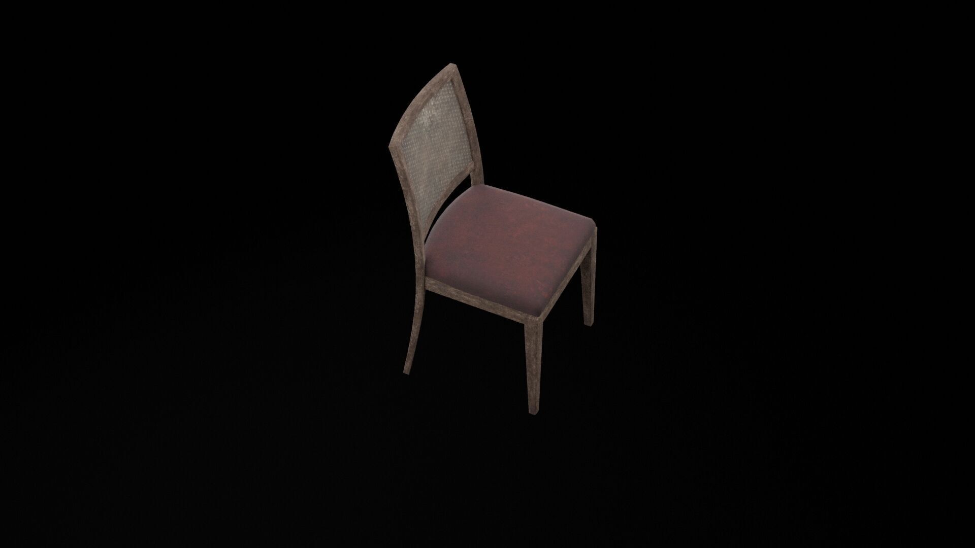 Dinner Chair Low-poly 3D model_1