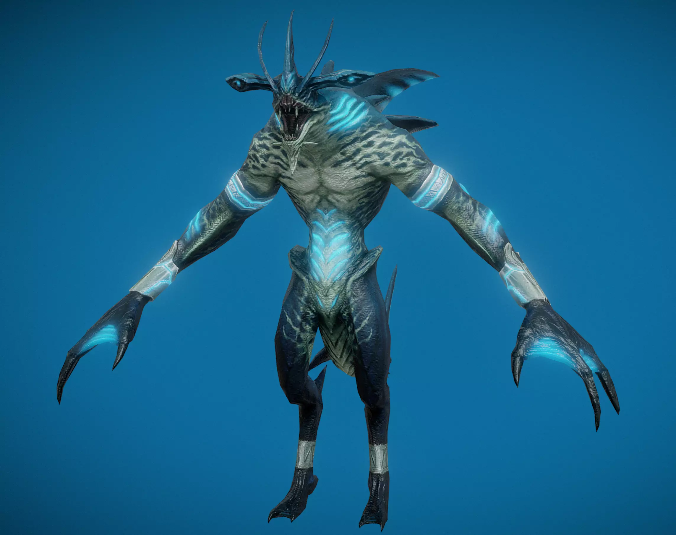 Azure crawler Low-poly 3D model