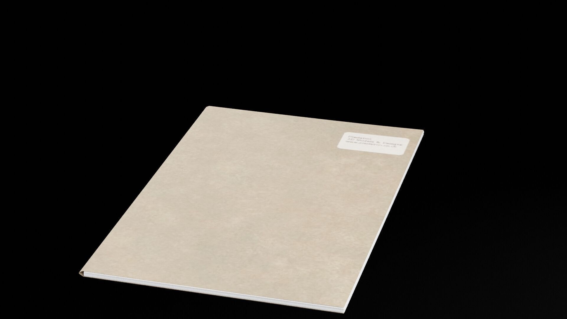 Single Card Folder Low-poly 3D model_3