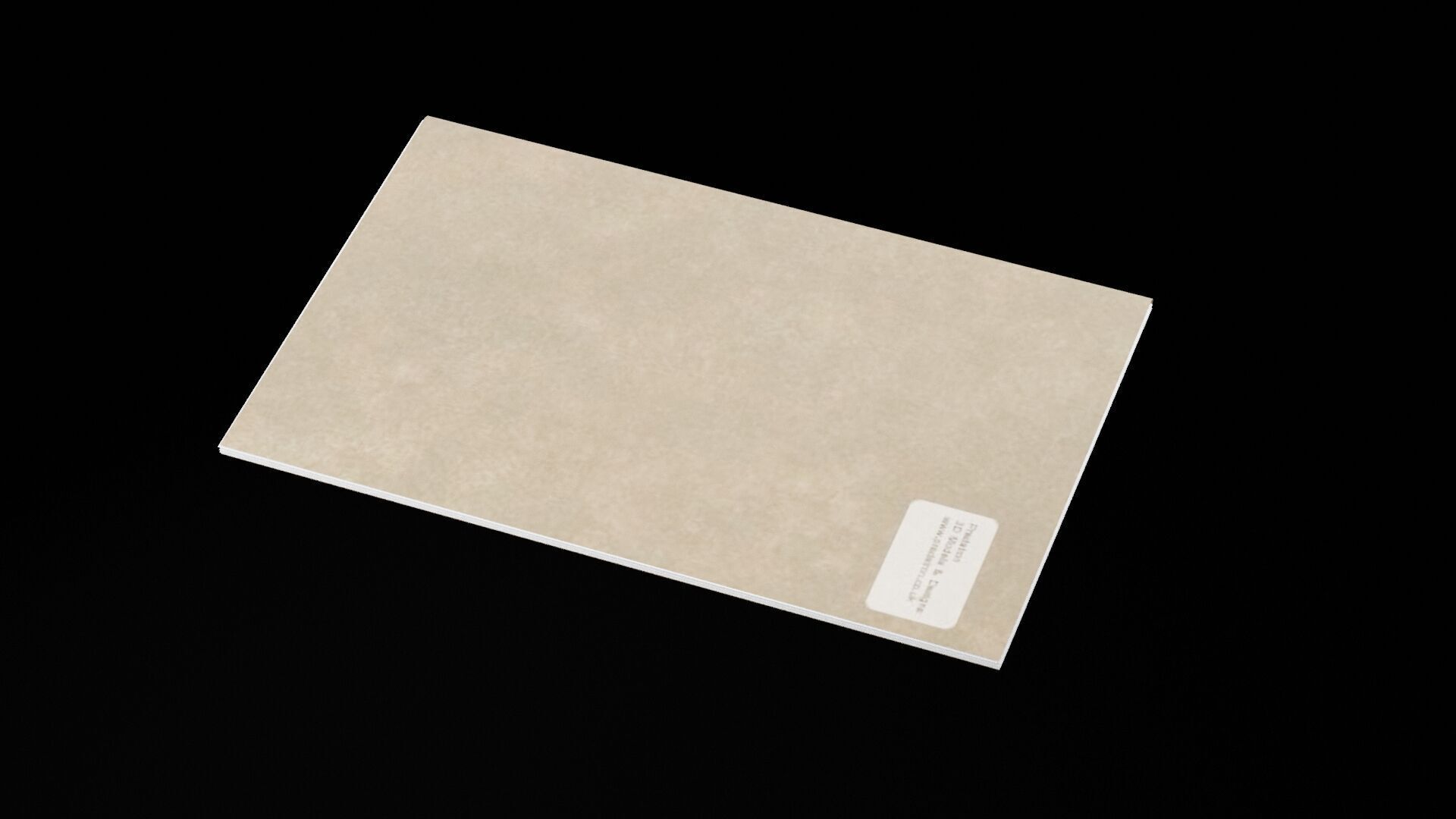 Single Card Folder Low-poly 3D model_1