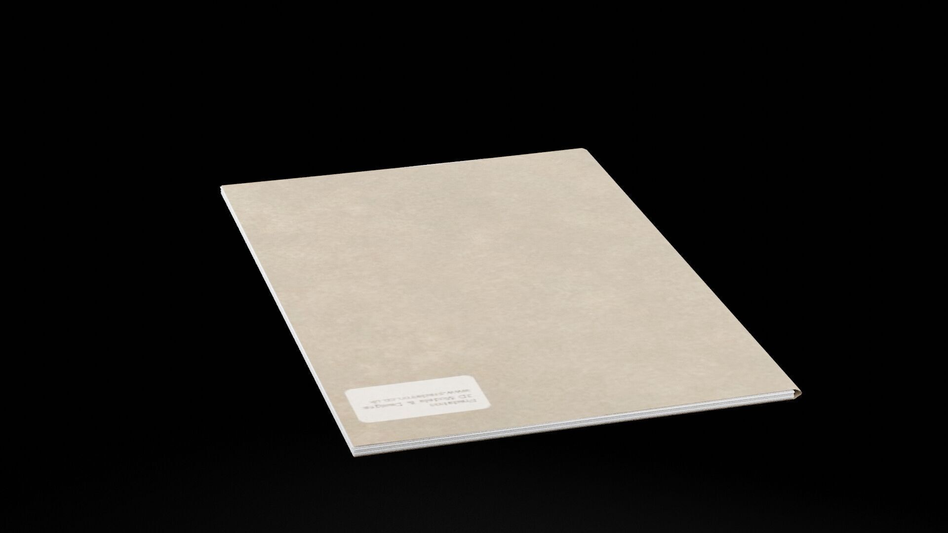 Single Card Folder Low-poly 3D model_4