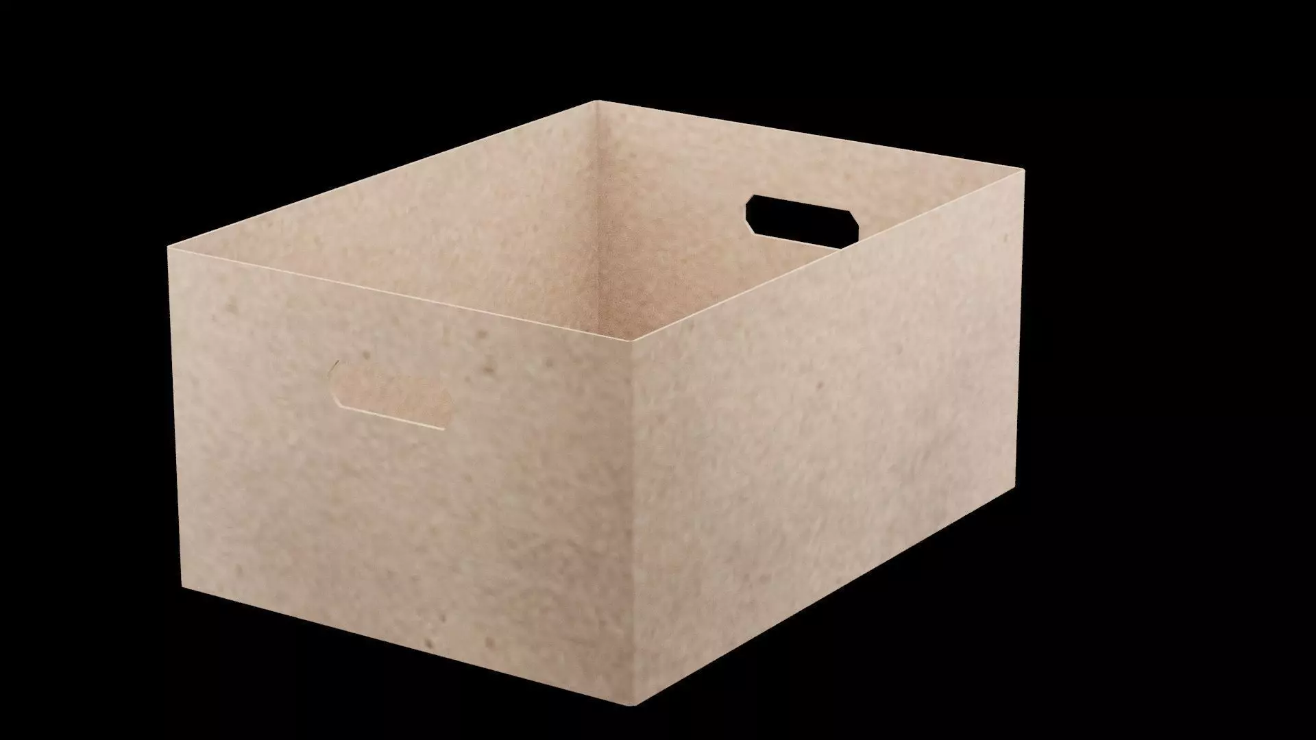 Box Without Lid Low-poly 3D model_0