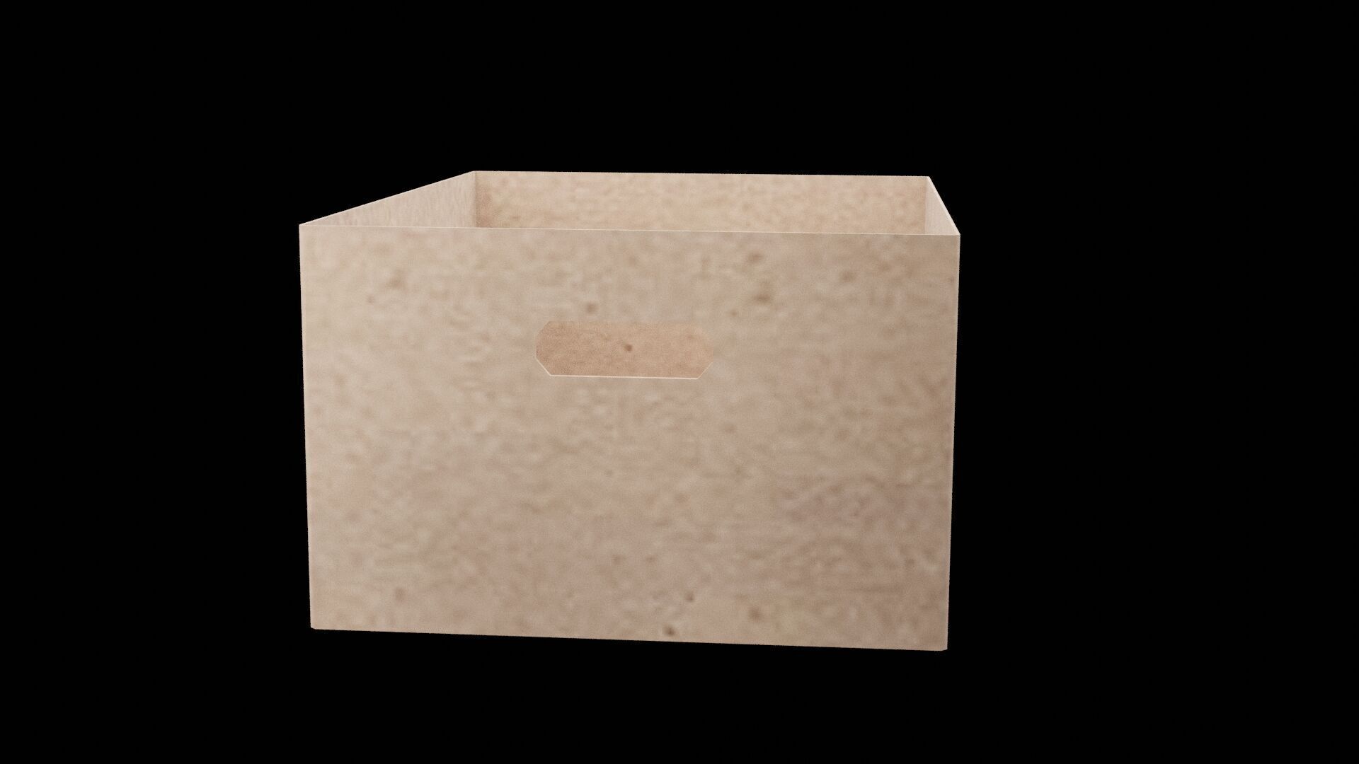 Box Without Lid Low-poly 3D model_5