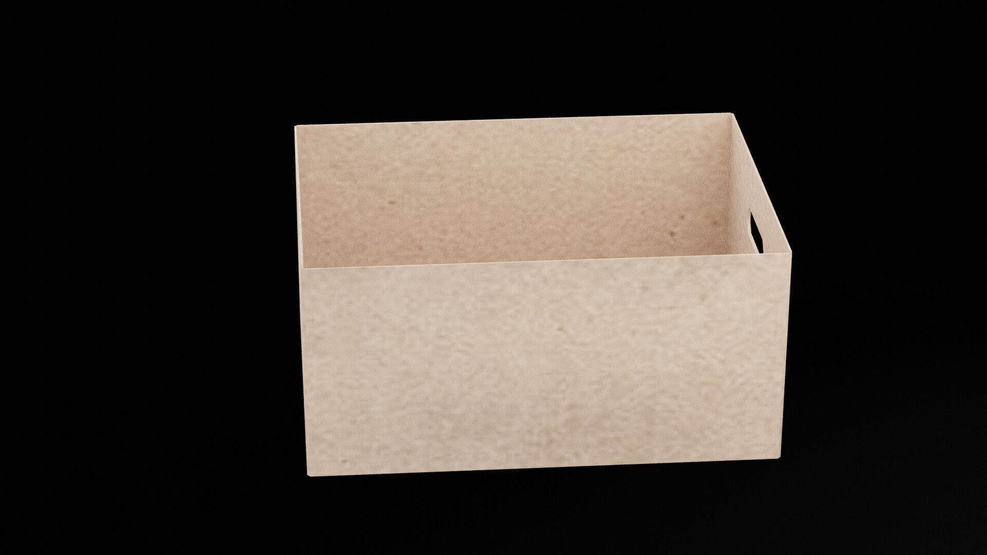 Box Without Lid Low-poly 3D model_3