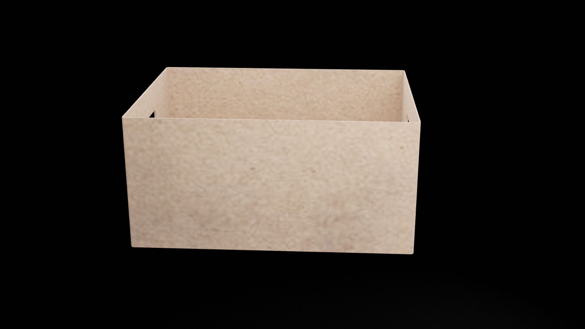 Box Without Lid Low-poly 3D model_7