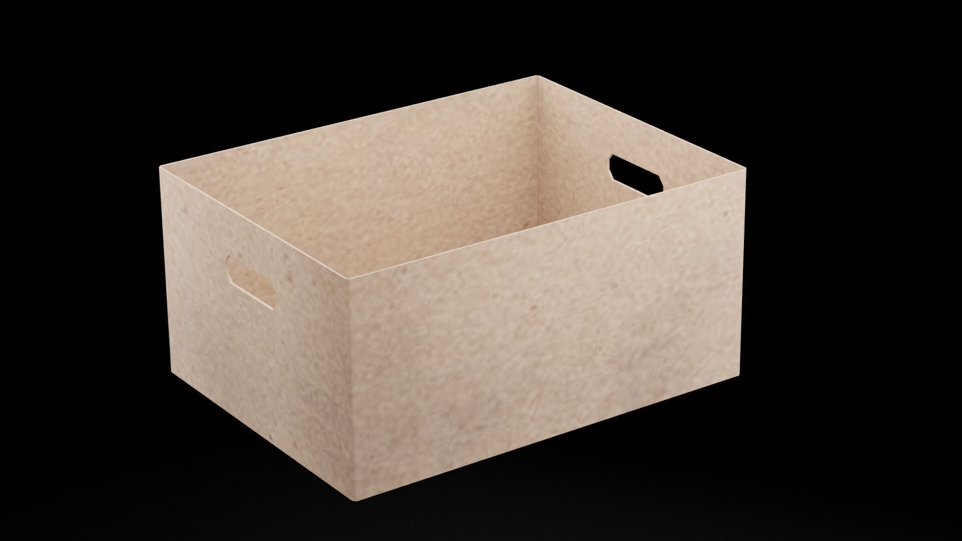 Box Without Lid Low-poly 3D model_4
