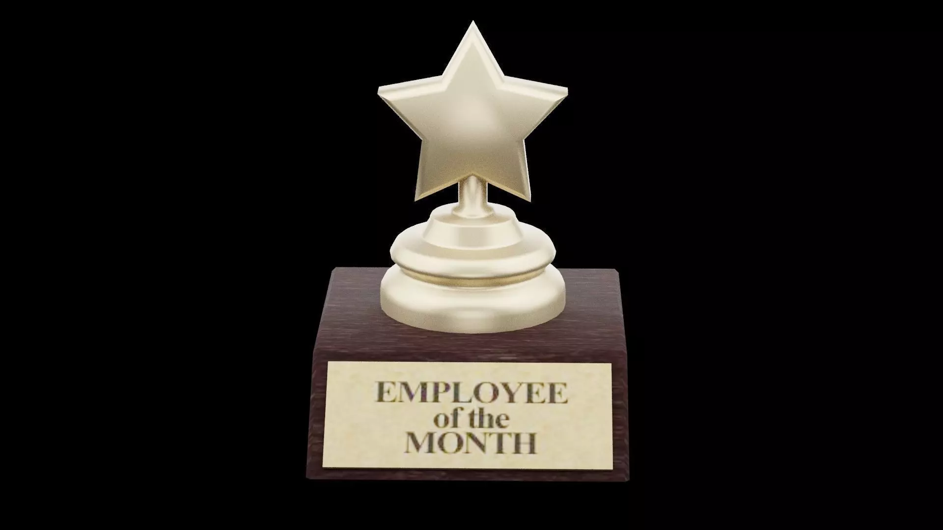 Employee of the Month Award Low-poly 3D model