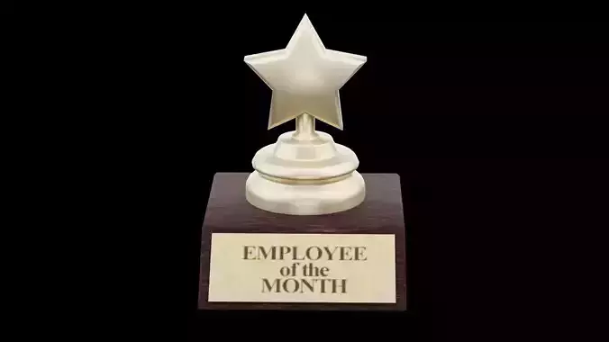Employee of the Month Award Low-poly 3D model
