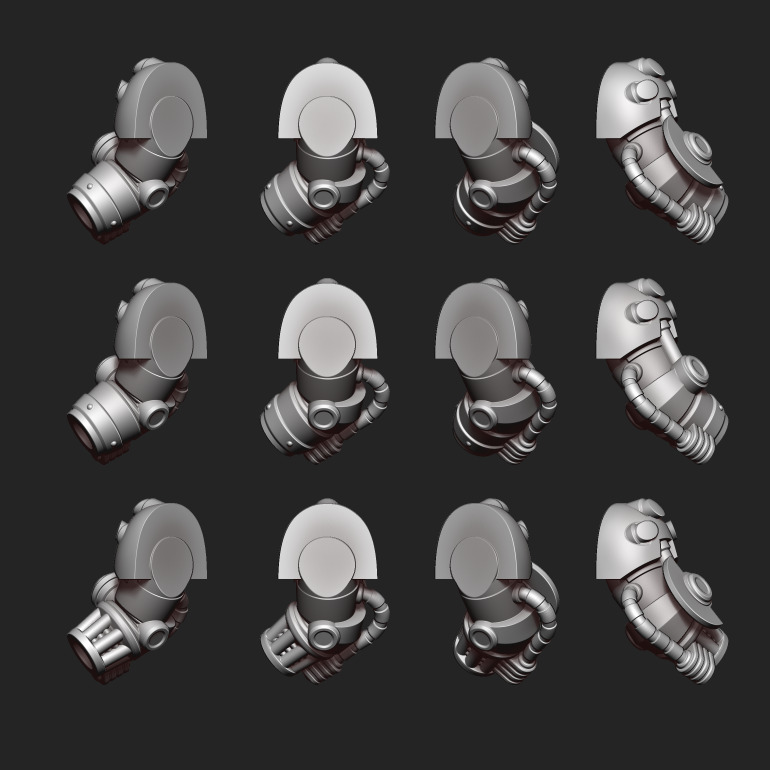 Heavy Mech Termi Arm Kit  3D print model_2