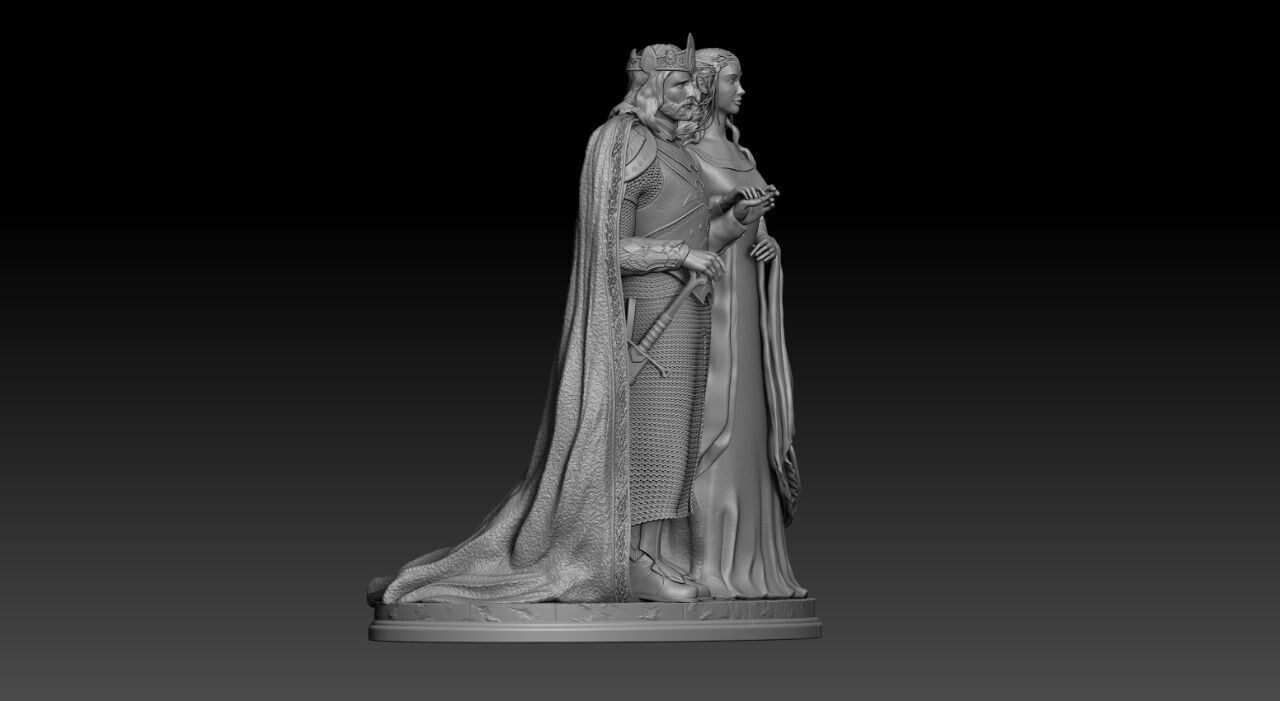 ARWEN ARAGORN CORONATION THE LORD OF THE RINGS THE RETURN KING 3D model_4
