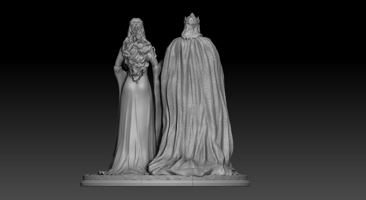 ARWEN ARAGORN CORONATION THE LORD OF THE RINGS THE RETURN KING 3D model_3