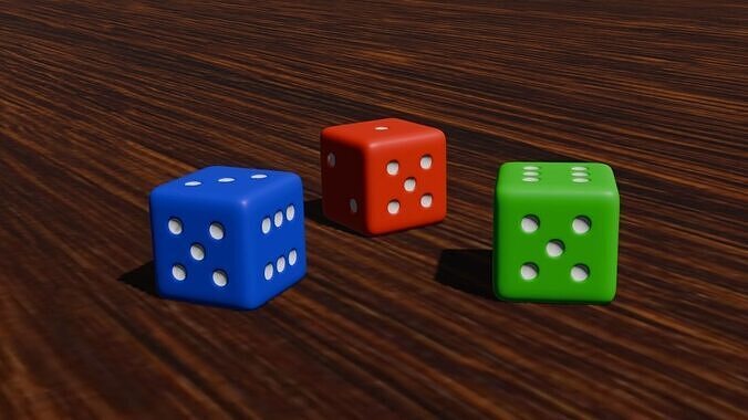dices  Low-poly 3D model