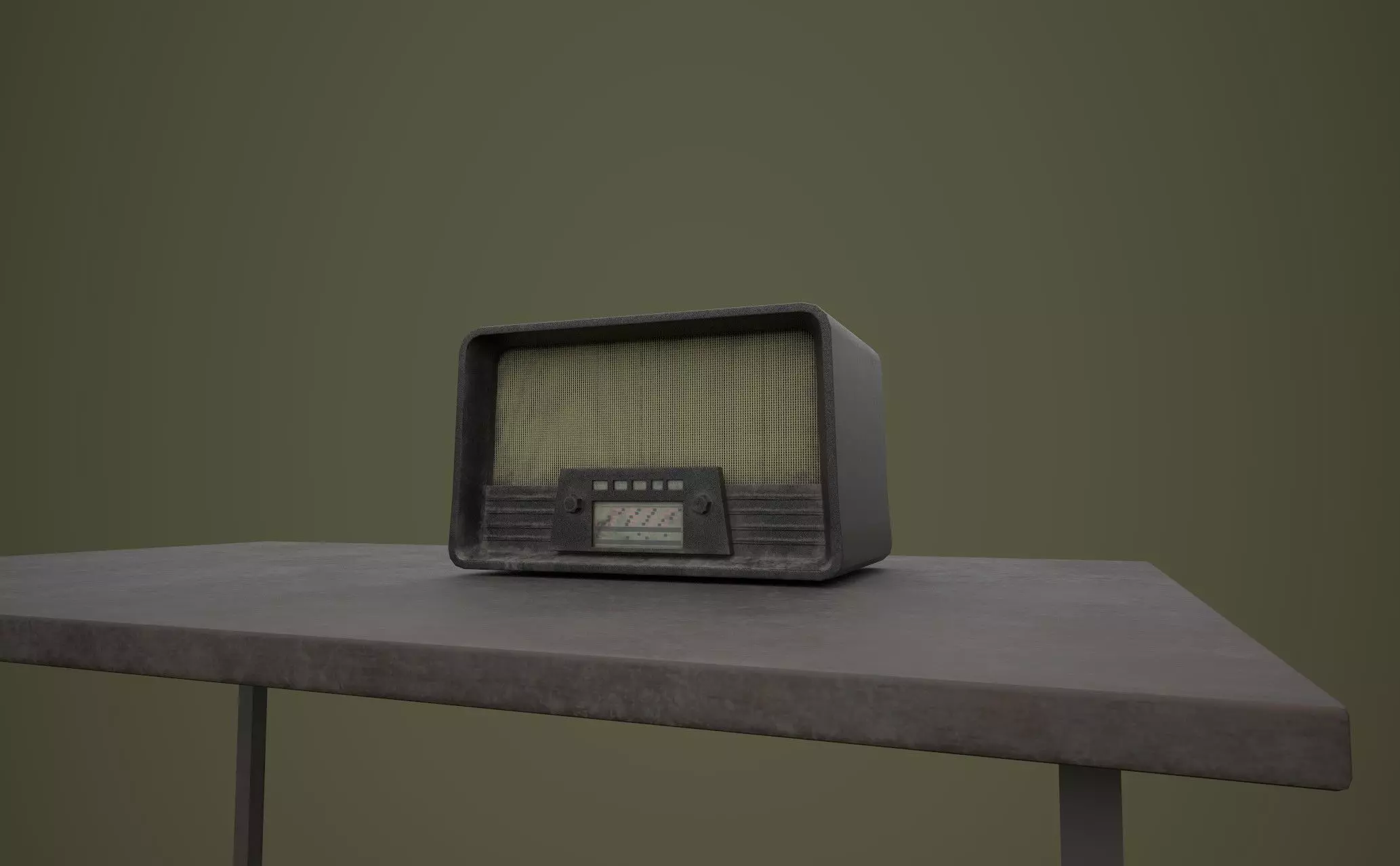 Abandoned Vintage Radio 3D Model Low-poly 3D model