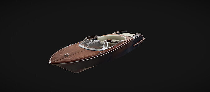 Luxury Boat Low-poly 3D model