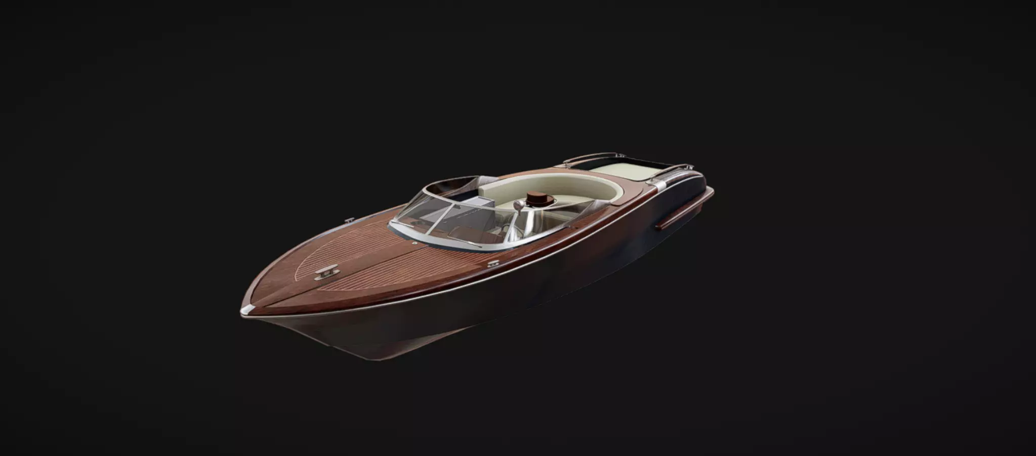 Luxury Boat Low-poly 3D model