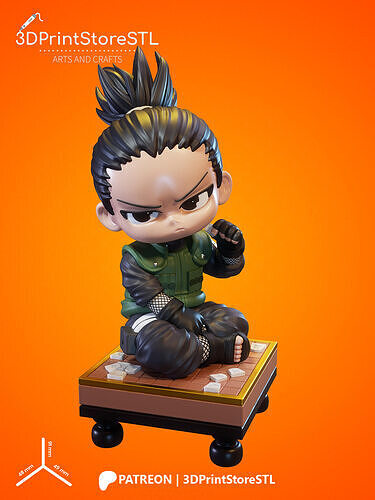 Shikamaru Chibi - Anime Fan - STL Files 3D print model