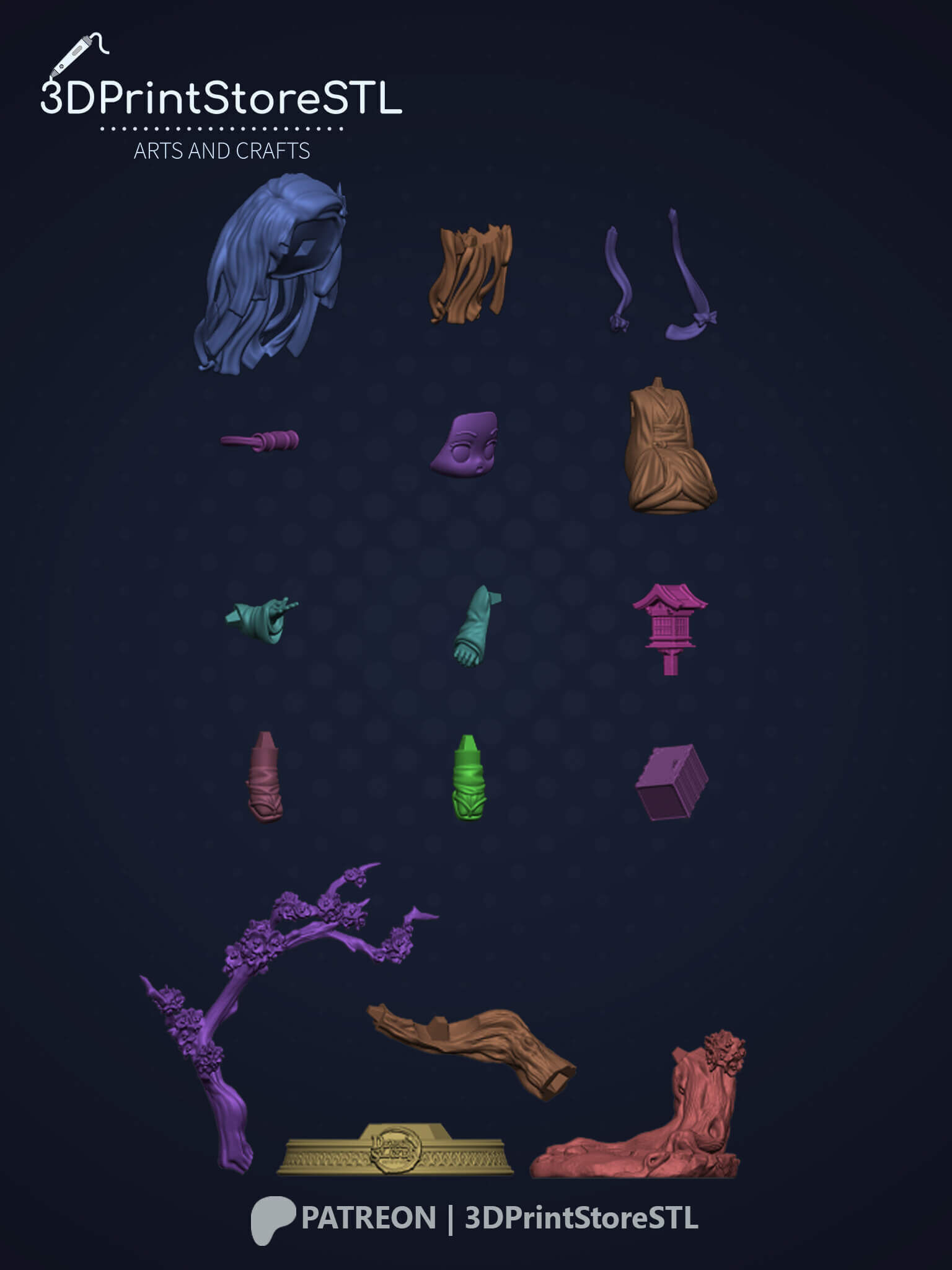 NeZuKo Chibi From Demon Slayer - Anime Fan - STL Files 3D print model_11