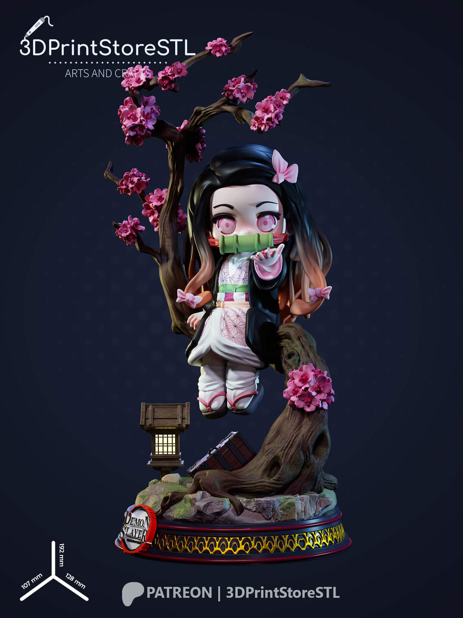 NeZuKo Chibi From Demon Slayer - Anime Fan - STL Files 3D print model_2