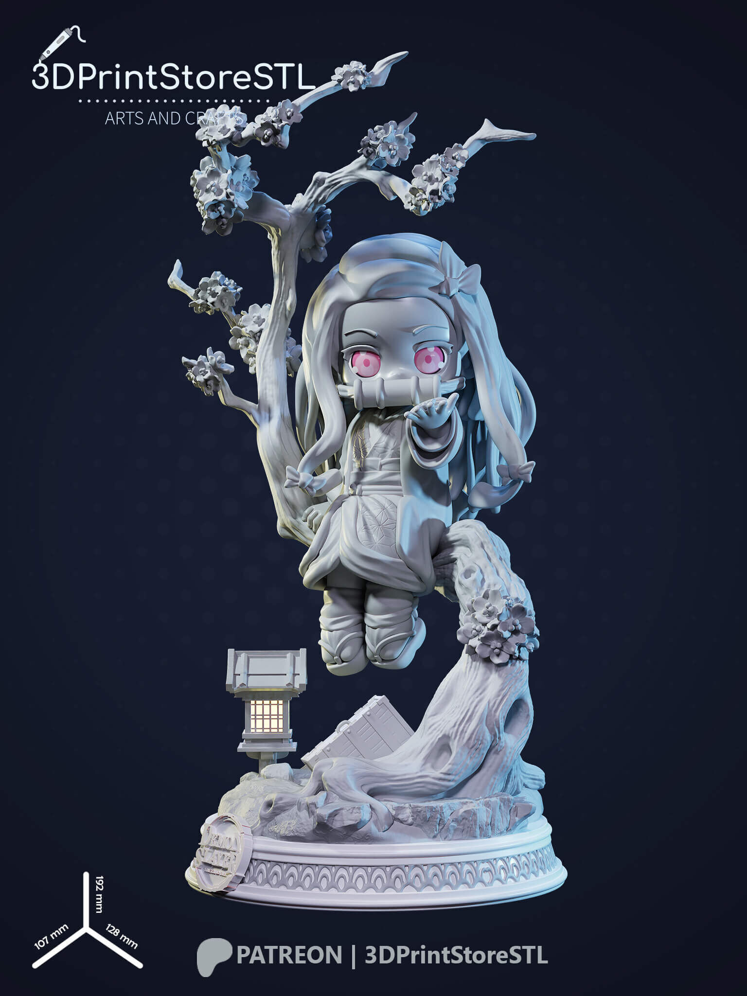 NeZuKo Chibi From Demon Slayer - Anime Fan - STL Files 3D print model_7