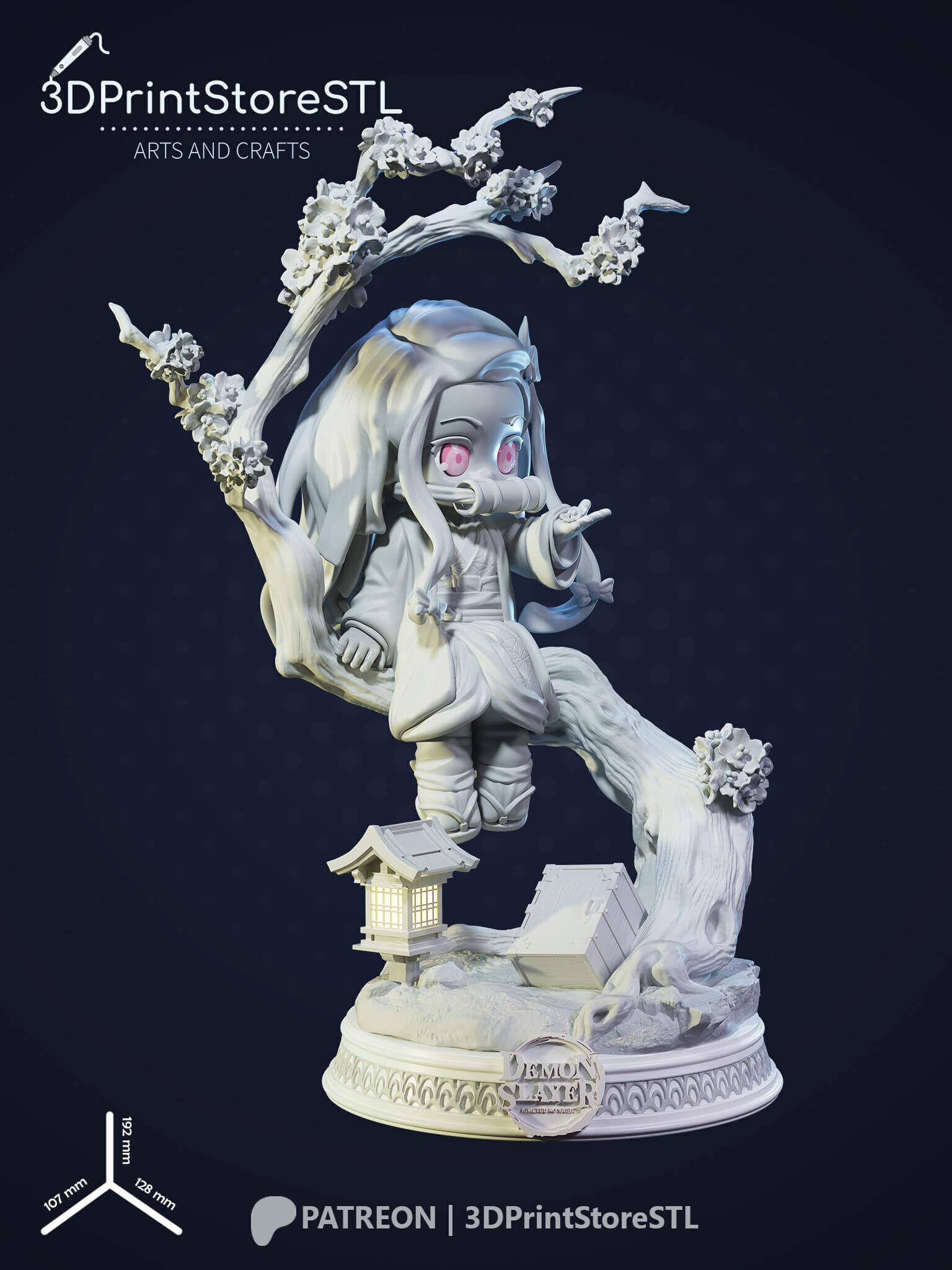 NeZuKo Chibi From Demon Slayer - Anime Fan - STL Files 3D print model_6