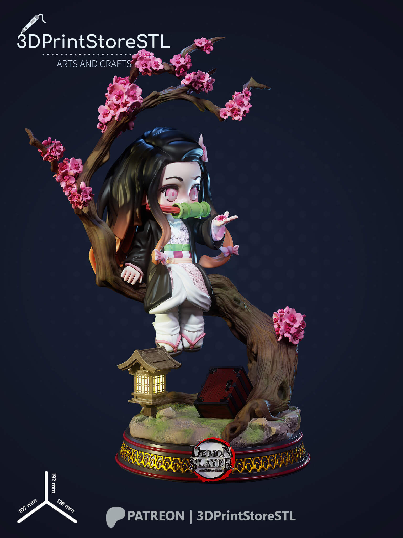 NeZuKo Chibi From Demon Slayer - Anime Fan - STL Files 3D print model_1