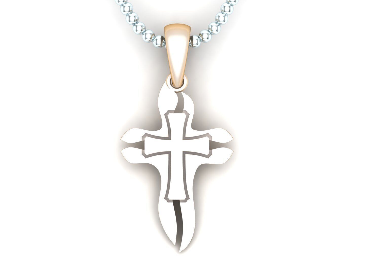 Jesus Christ Pendant CP 48 3D print model_3