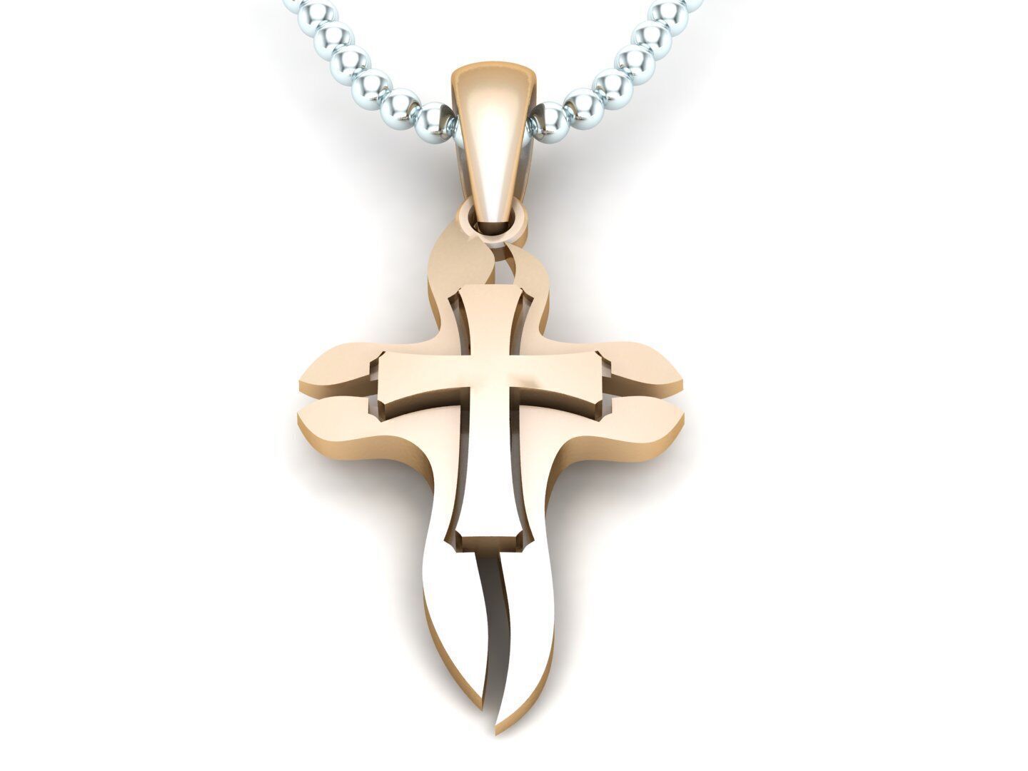 Jesus Christ Pendant CP 48 3D print model_1