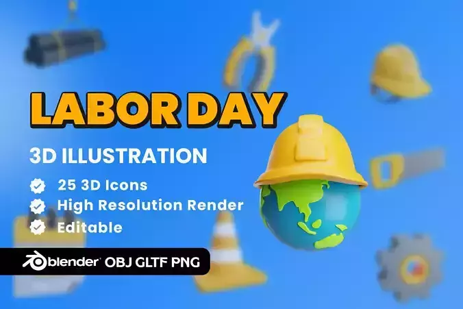 Labor Day 3D model