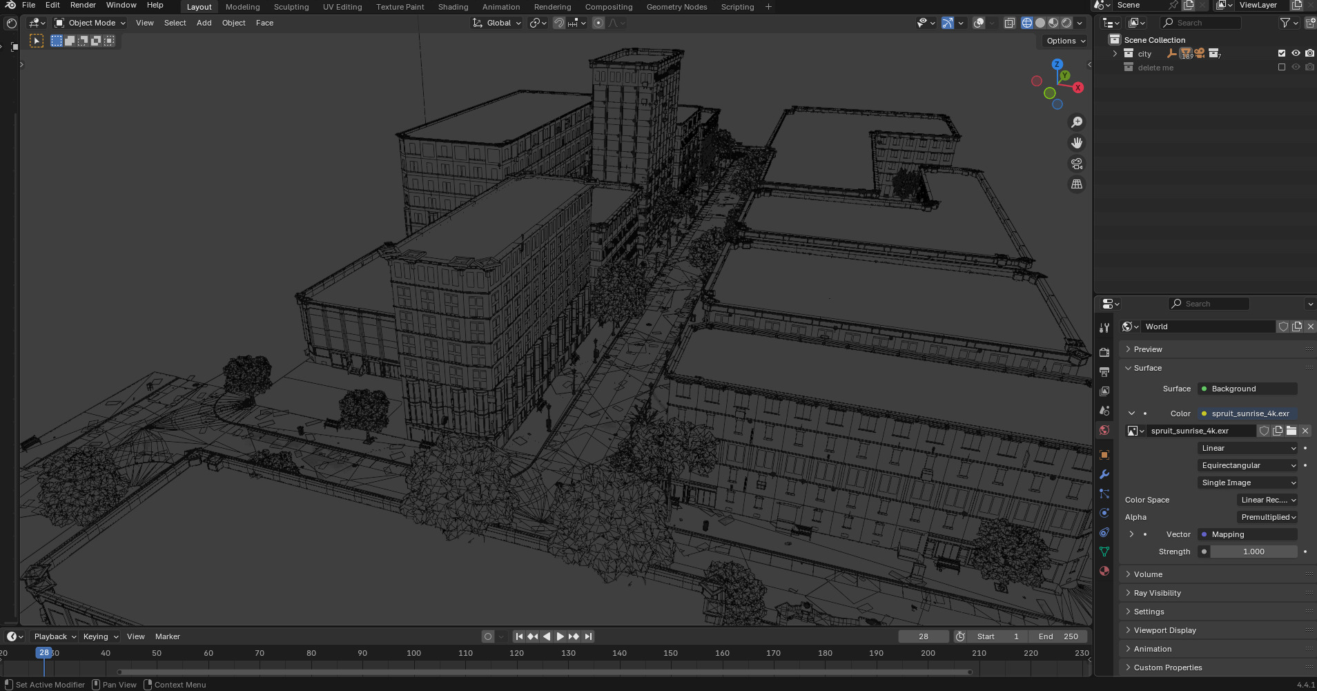 Paris Street Scene - Urban Wet Environment Scene 3D model_23