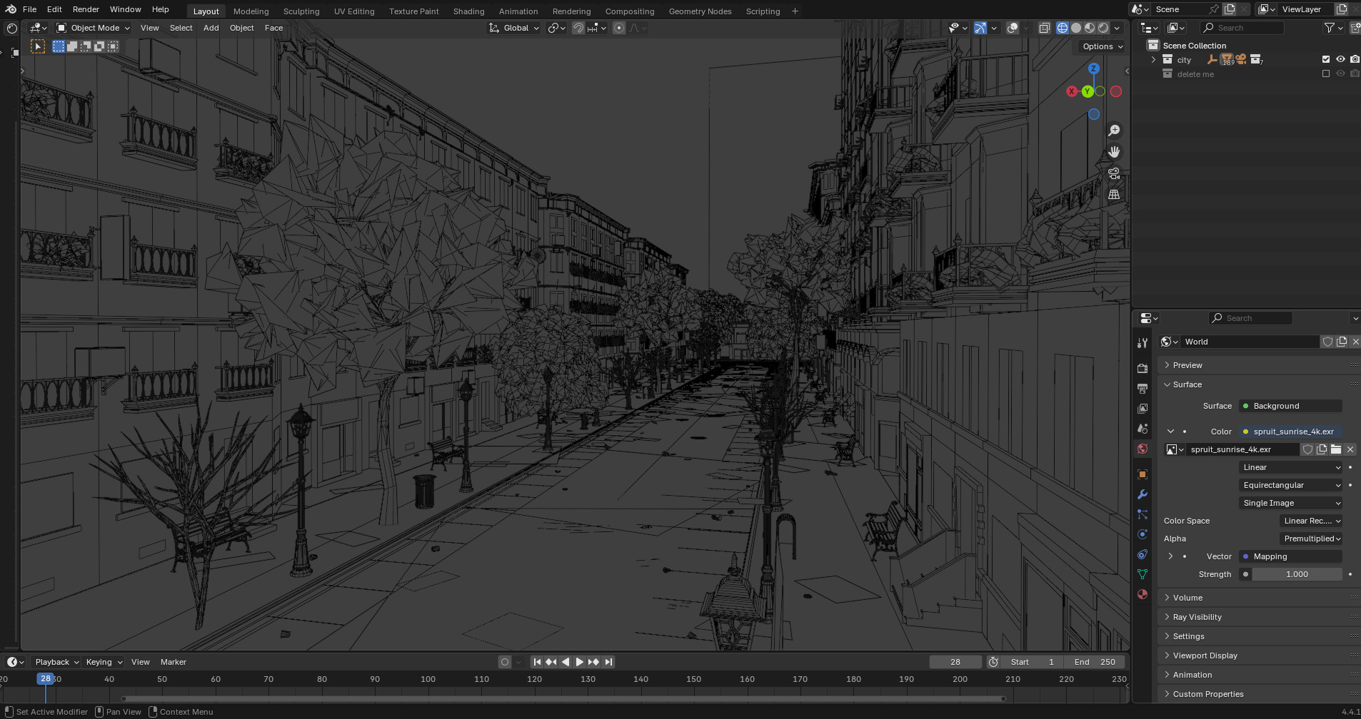 Paris Street Scene - Urban Wet Environment Scene 3D model_21