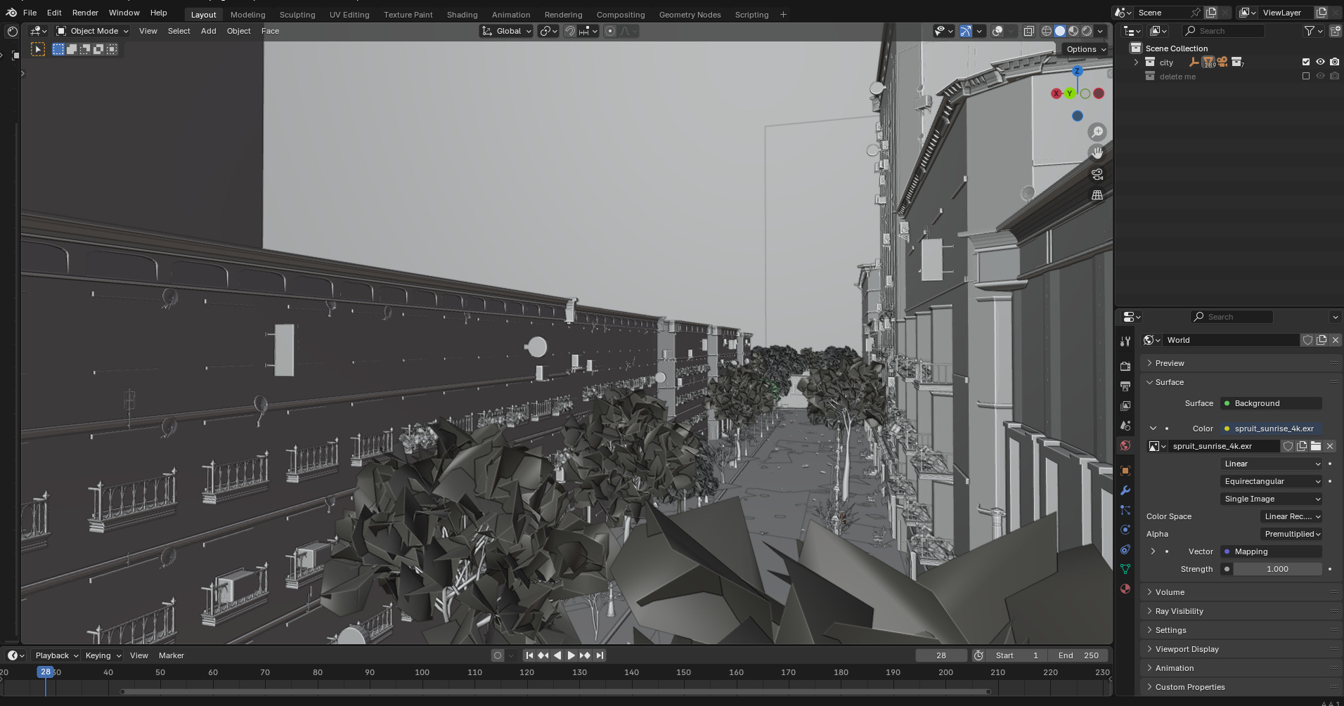 Paris Street Scene - Urban Wet Environment Scene 3D model_28
