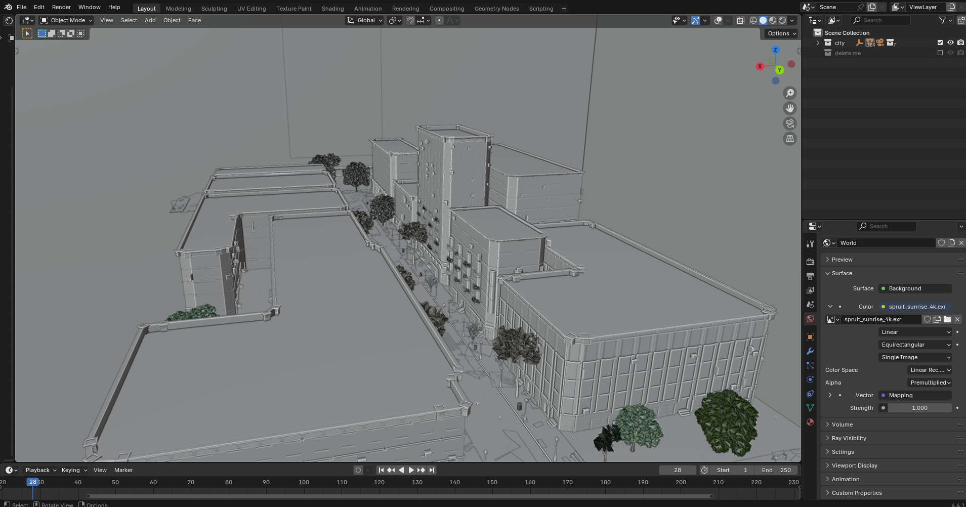 Paris Street Scene - Urban Wet Environment Scene 3D model_26