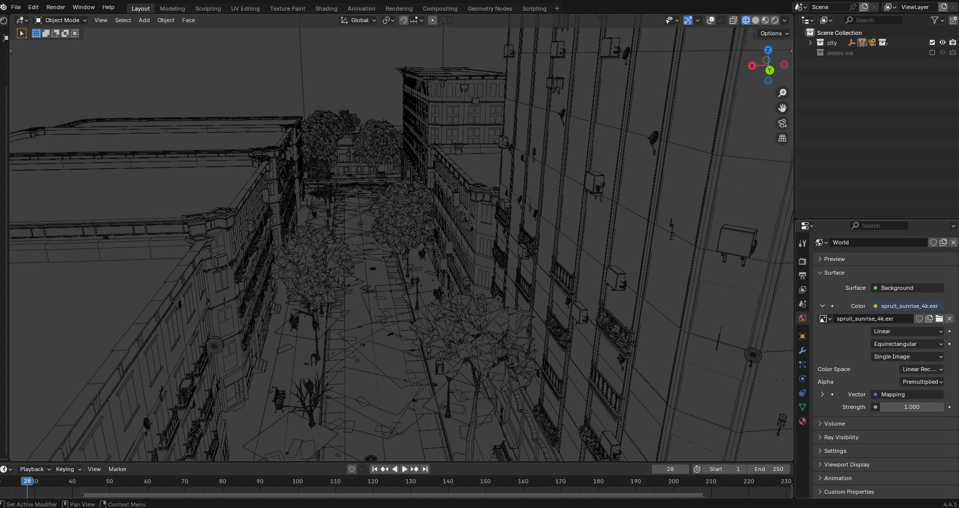 Paris Street Scene - Urban Wet Environment Scene 3D model_20