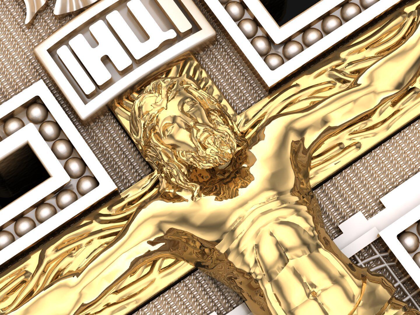 Jesus Christ Pendant CP 1 3D print model_6
